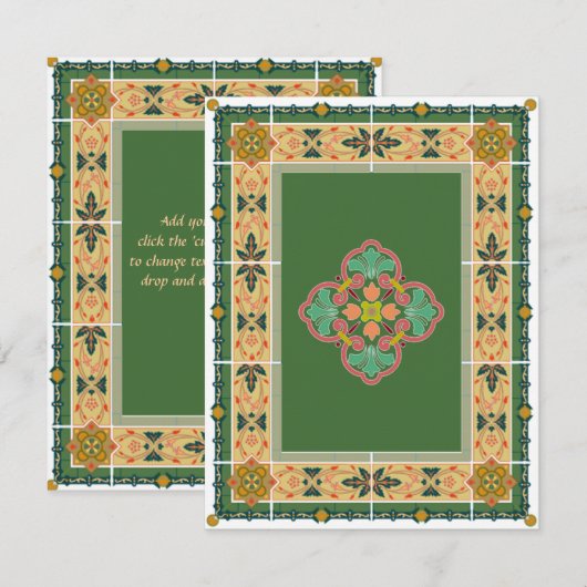 Hinduistische arabische Hochzeit oder Einladung vo (Vorne/Hinten)