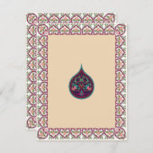 Hinduistische arabische Hochzeit oder Einladung vo (Vorne/Hinten)