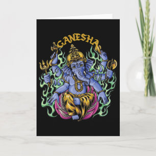 hinduistischer Ganesha Gott Elefant spirituell Yog Karte