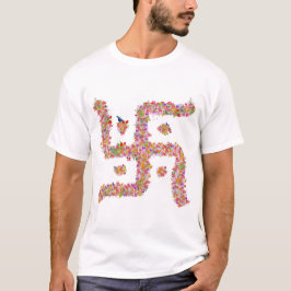 Hindus Blumen-Hakenkreuzsymbol T-Shirt