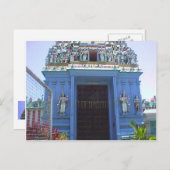 Hindutempel-Eingang, Little India Postkarte (Vorne/Hinten)