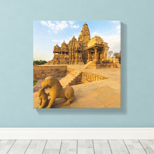 Hindutempel in Khajuraho Leinwanddruck (Insitu (Holzboden))