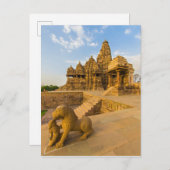 Hindutempel in Khajuraho Postkarte (Vorne/Hinten)