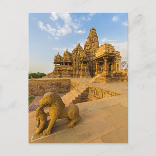 Hindutempel in Khajuraho Postkarte (Vorderseite)