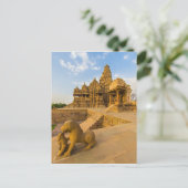 Hindutempel in Khajuraho Postkarte (Stehend Vorderseite)