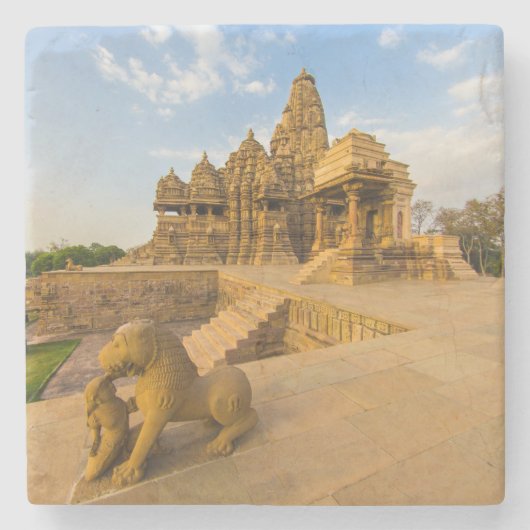 Hindutempel in Khajuraho Steinuntersetzer (Vorderseite)