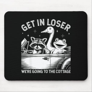 Hinein in Richtung Ferienhaus Waschbär Gans Frosch Mousepad