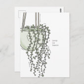 Hineinhängen Sukkuläre Postkarte (Vorne/Hinten)