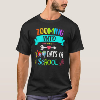Hineinzoomen in 100 Tage Schule Lehrer Kinder T-Shirt