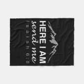 Hineni Here I Am Send Me Christians Hebrew Words  Fleecedecke (Vorderseite (Horizontal))