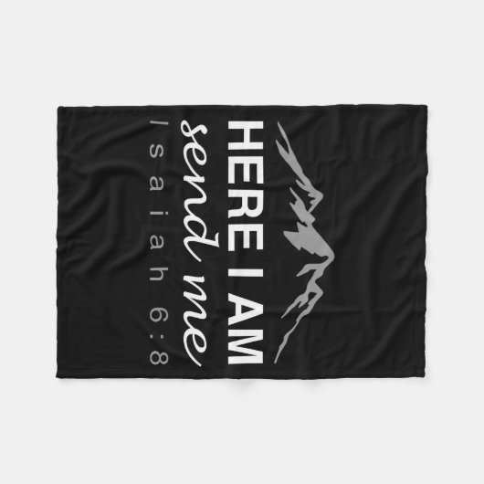 Hineni Here I Am Send Me Christians Hebrew Words  Fleecedecke (Vorderseite (Horizontal))