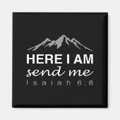 Hineni Here I Am Send Me Christians Hebrew Words Magnet (Vorne)