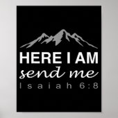 Hineni Here I Am Send Me Christians Hebrew Words Poster (Vorne)