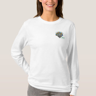 Hineni Learning Center Damen Langarm Weiß T-Shirt