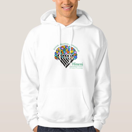 Hineni Learning Center Herren Hoodie - Weiß (Vorderseite)