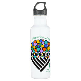 Hineni Learning Center Water Bottle - White Edelstahlflasche