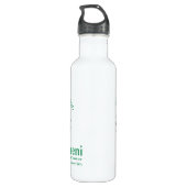 Hineni Learning Center Water Bottle - White Edelstahlflasche (Rückseite)