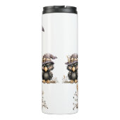 Hing einfach herum, mysteriös, schelmisch. thermosbecher (Rückseite)