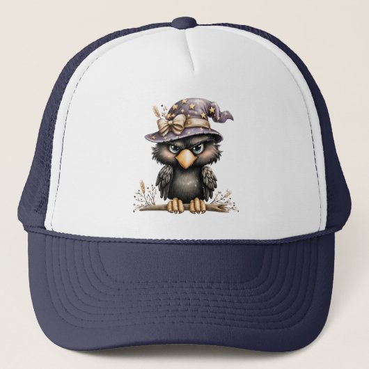 Hing einfach herum, Mysterious Crow. Truckerkappe (Vorderseite)