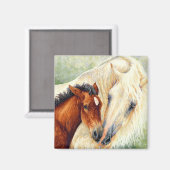 Hingabe - Mare & Foal Magnet (Vorderseite/Rückseite)