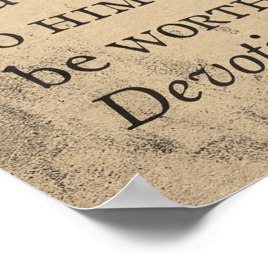 "Hingabe" Vintager Stil Doberman Poster (Ecke)