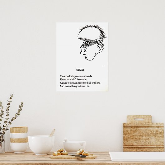 "Hinges: Ein Whimsical Poster mit Shel (Küche)