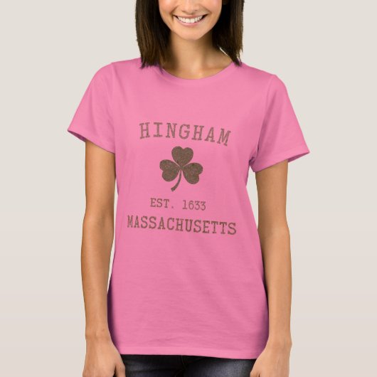 Hingham MA langes Hülsen-Shirt T-Shirt (Vorderseite)