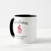 Hingham Massachusetts Kaffeetasse (Vorderseite Links)