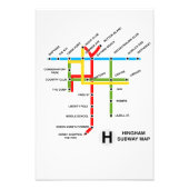 Hingham Massachusetts Subway Map Satire Fotodruck (Vorne)