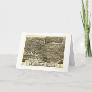 Hingham, panoramische Karte MAs - 1885