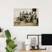 HINGWHA CITY CHINA 1904 FOTO Girls Eating Rice Poster (Heimbüro)