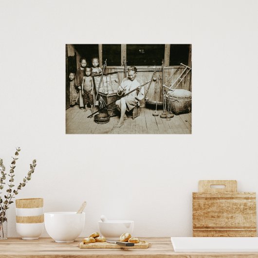 HINGWHA CITY CHINA 1904 FOTO Making Instruments Poster (Küche)