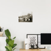 HINGWHA CITY CHINA 1904 FOTOGRAPH TEMPLE GROUP POSTER (Heimbüro)