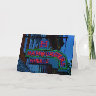 Hinkles Hamburger-Zeichen Karte