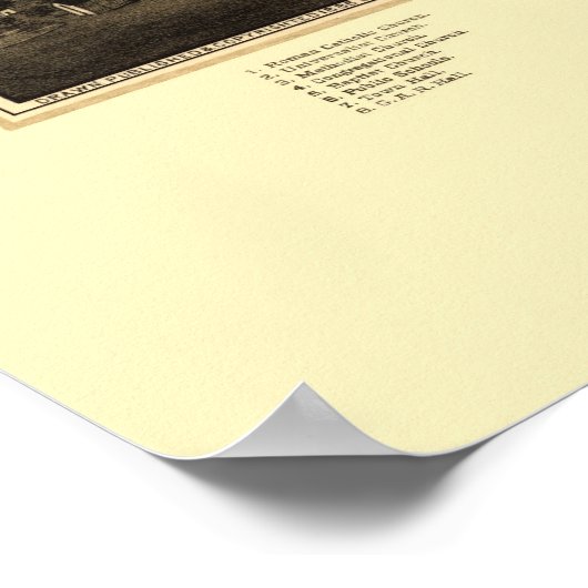 Hinsdale, NH Panoramic Map - 1886 Poster (Ecke)