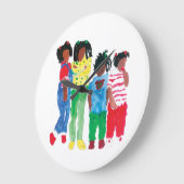 "Hinter am Tag" runde (große) Wanduhr (Winkel)