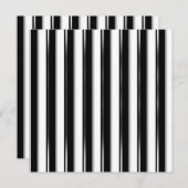 Hinter Bars: Schwarzer Streifen (Foto oder Farbe h Einladung (Vorne/Hinten)