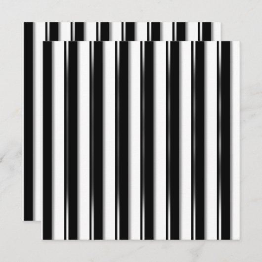 Hinter Bars: Schwarzer Streifen (Foto oder Farbe h Einladung (Vorne/Hinten)