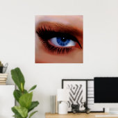 Hinter blauen Augen Poster (Heimbüro)