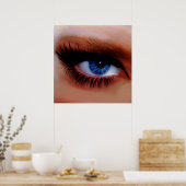 Hinter blauen Augen Poster (Küche)