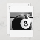 Hinter dem 8-Ball, Acht Ball Postkarte (Vorne/Hinten)