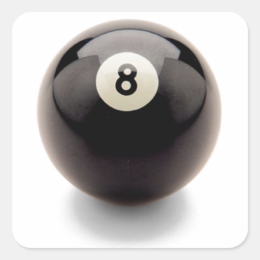 Hinter dem 8 Ball acht vereinigen Sie Quadratischer Aufkleber (Vorderseite)
