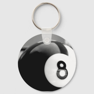 Hinter dem 8-Ball Ball acht Schlüsselanhänger