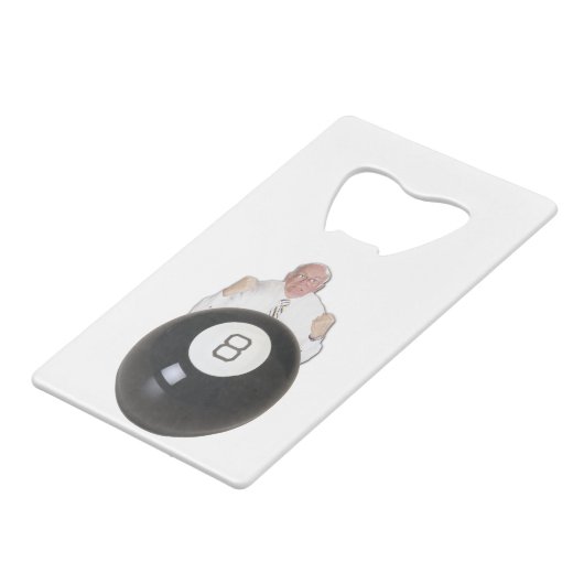 Hinter dem 8 Ball Geldbeutel Flaschenöffner (Vorderseite Schrägansicht)