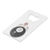 Hinter dem 8 Ball Geldbeutel Flaschenöffner (Rückseite Schrägansicht)