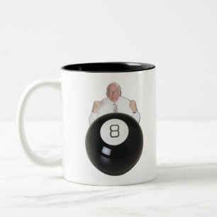 Hinter dem 8 Ball Zweifarbige Tasse