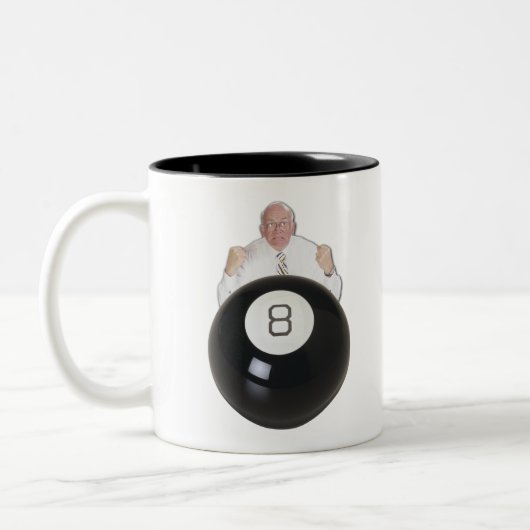 Hinter dem 8 Ball Zweifarbige Tasse (Links)