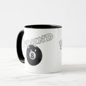 Hinter dem acht Ball | Funny "Behind the 8 Ball" Tasse (Vorderseite Links)