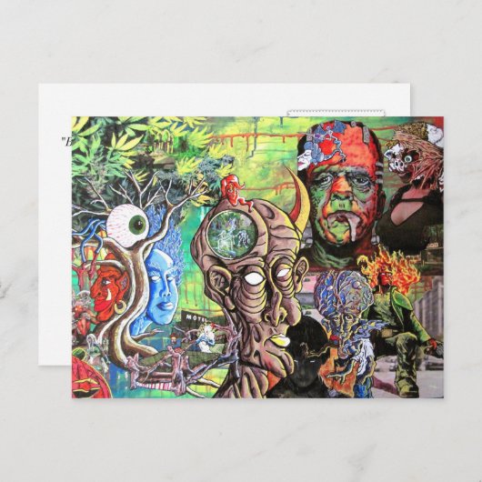 "HINTER DEM AUGE DES VERSTÄNDNISSES" POSTKARTE (Vorne/Hinten)