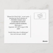 "HINTER DEM AUGE DES VERSTÄNDNISSES" POSTKARTE (Rückseite)